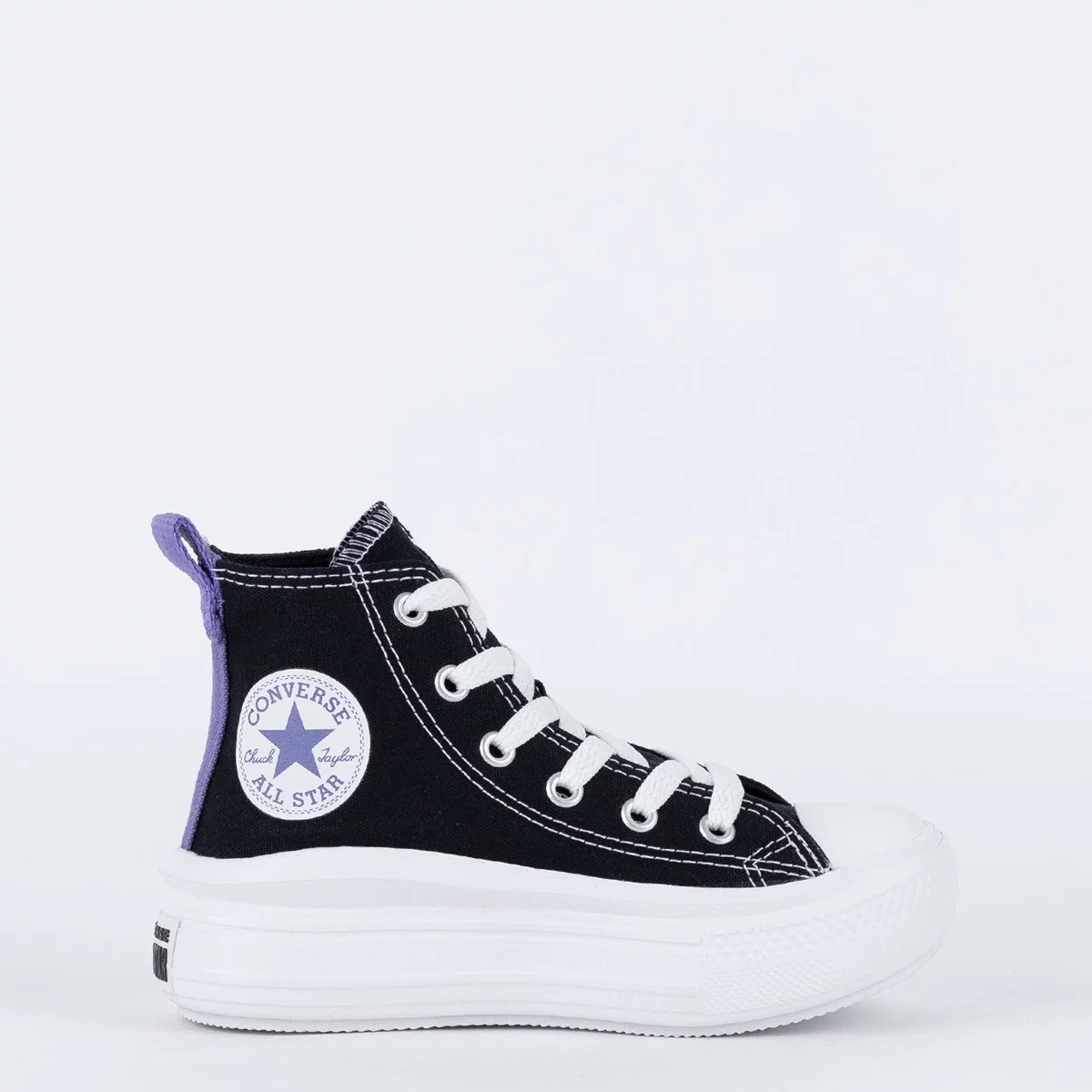 All Star Converse Preto Plataforma Cano Alto