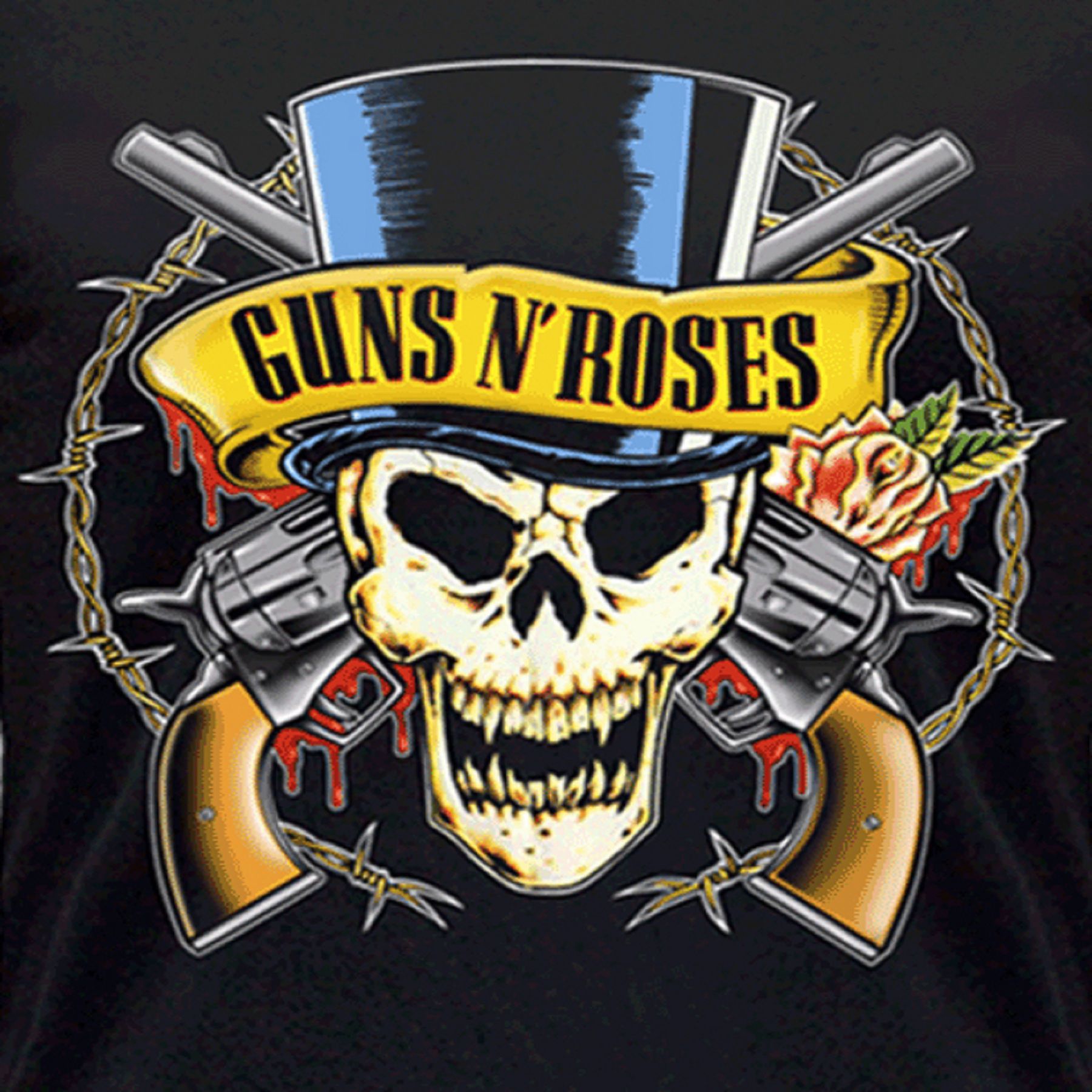 Guns N' Roses Top Hat Pin - Offizieller Band Button 4x2,5cm