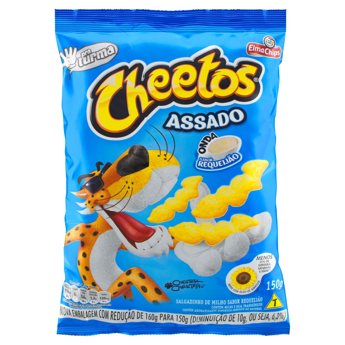 Cheetos onda requeijão Elma Chips 23g - Atacadão Center Doces