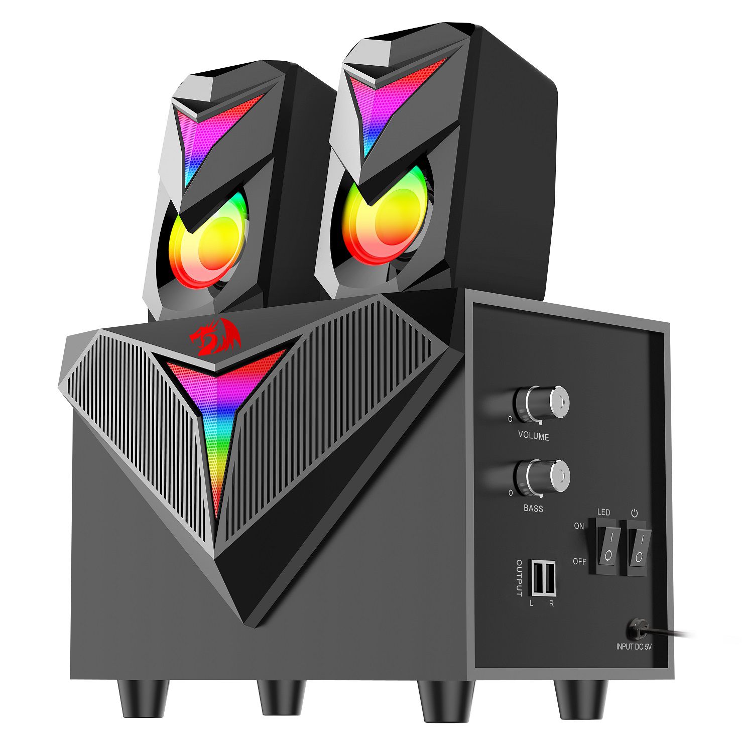 Caixas de Som e Subwoofer Gamer Redragon Toccata RGB GS700