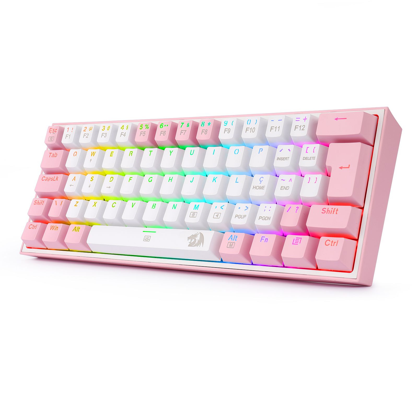 Teclado Mecânico Gamer Compacto Redragon Fizz Sakura Lollipop 60