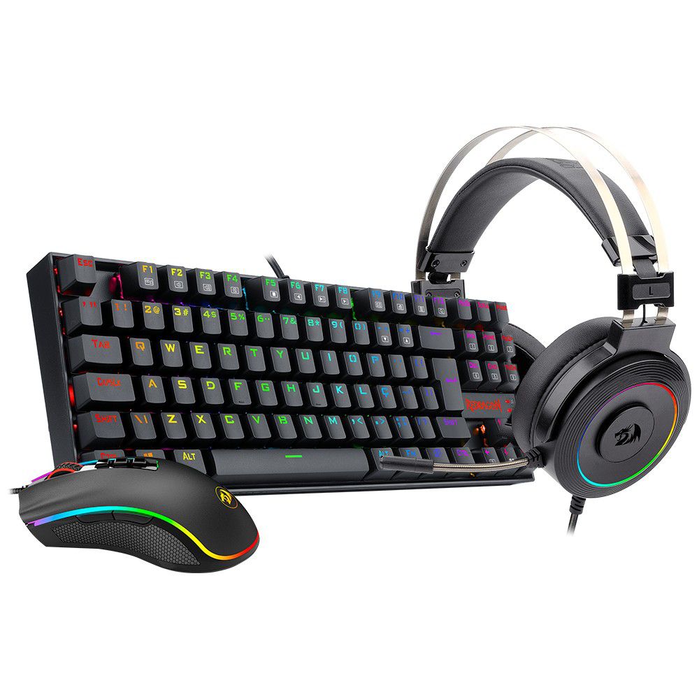 Kit Gamer RGB Redragon S125 com Mouse, Teclado e Headset - Redragon Store