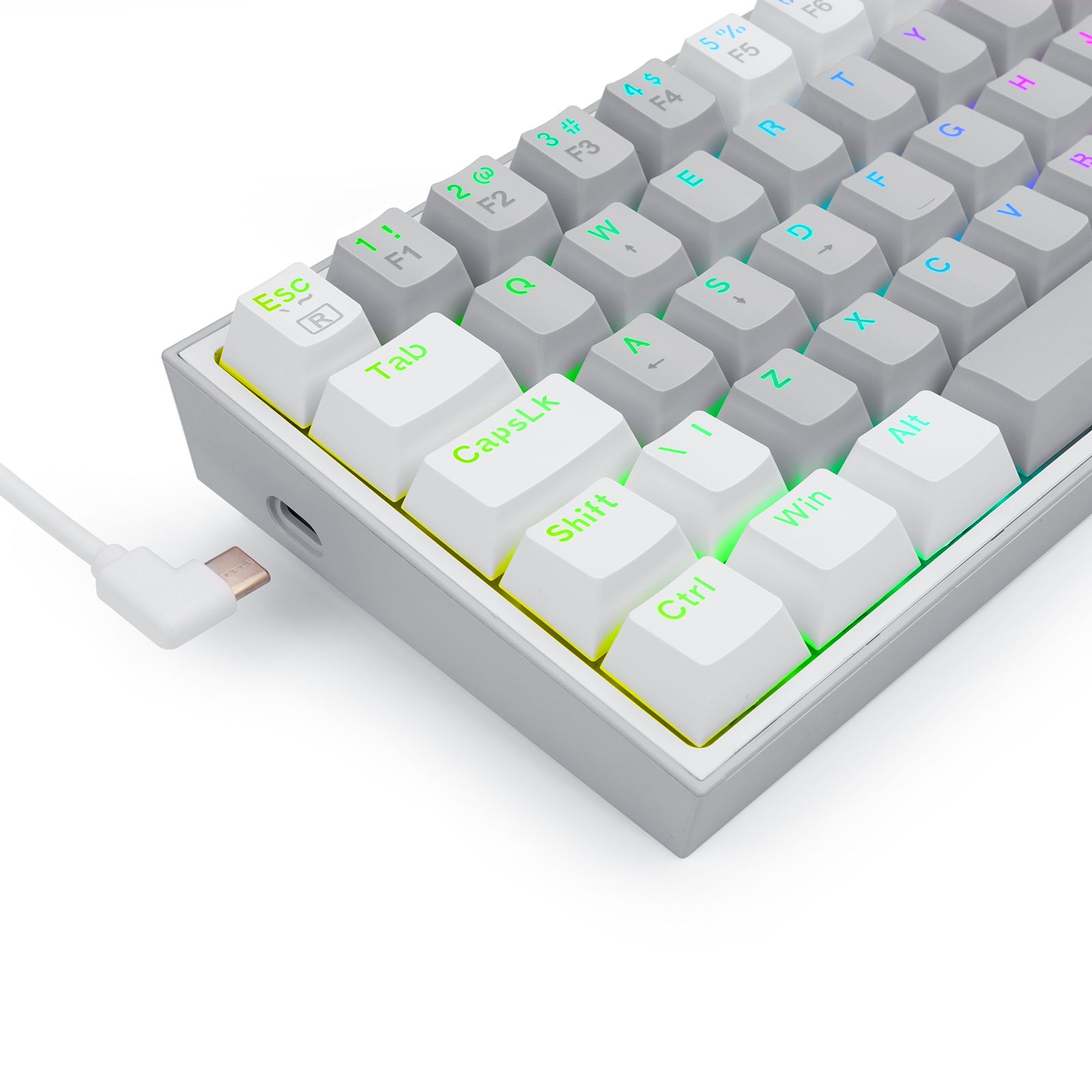 Teclado Mecânico Gamer Compacto Redragon Fizz Lunar Dusk 60% GW