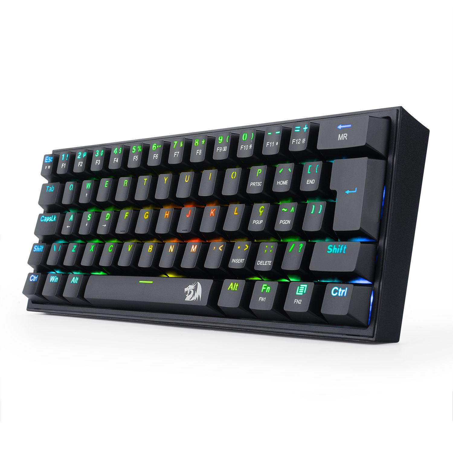 TECLADO MECÂNICO GAMER FIZZ RGB PRETO 60% - Redragon Store