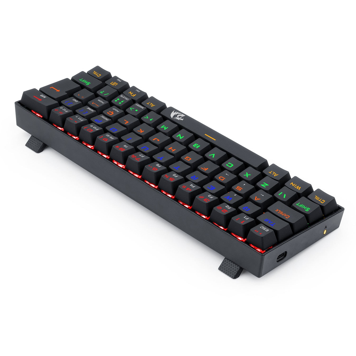 Teclado Mecânico Gamer Compacto Redragon Lakshmi K606R Iluminação