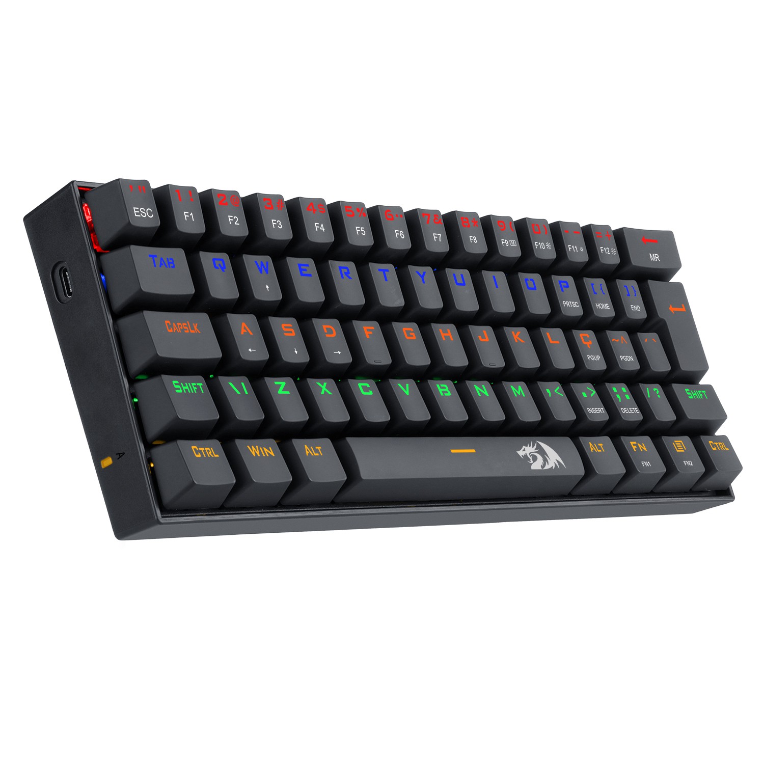 Teclado Mecânico Gamer Compacto Redragon Lakshmi K606R Iluminação