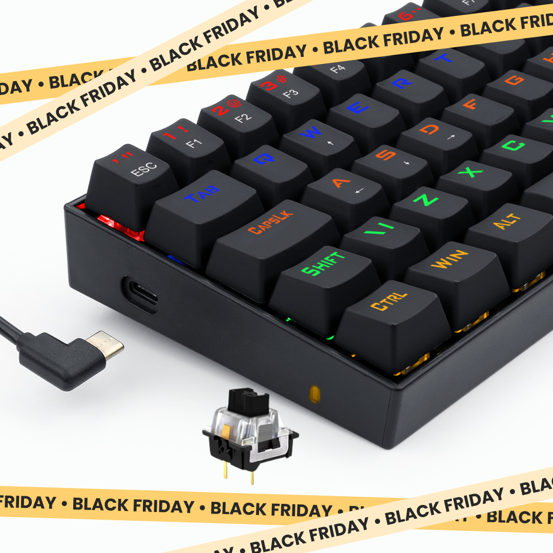 Teclado Mecânico Gamer Compacto Redragon Lakshmi K606R Iluminação