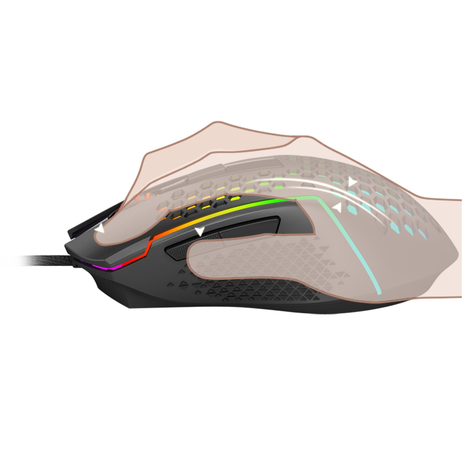 MOUSE GAMER REDRAGON REAPING ELITE, RGB, 32000DPI, 6 BOTOES, PRETO ...