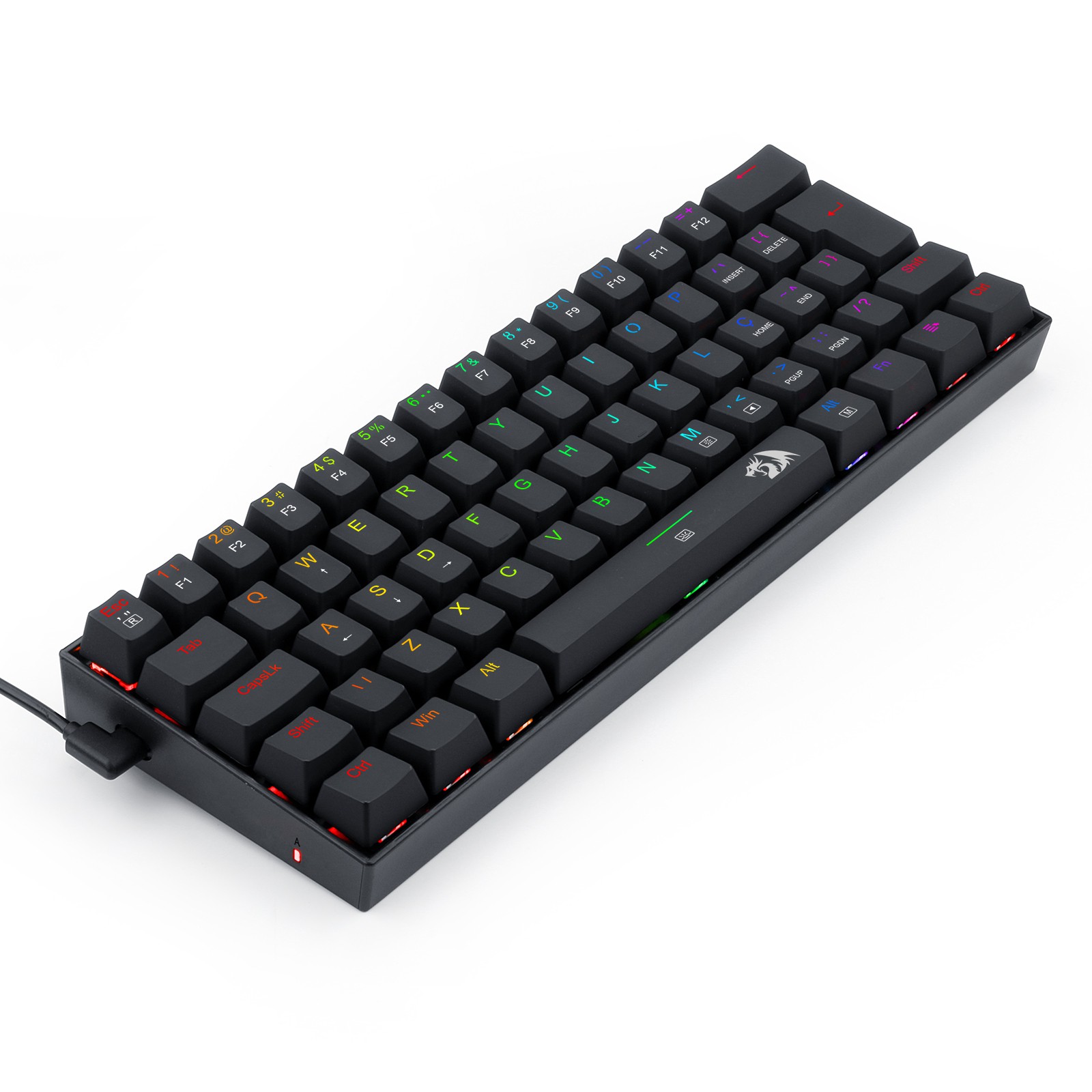 TECLADO MECÂNICO GAMER DRAGONBORN RGB PRETO – ABNT2 60% - Redragon