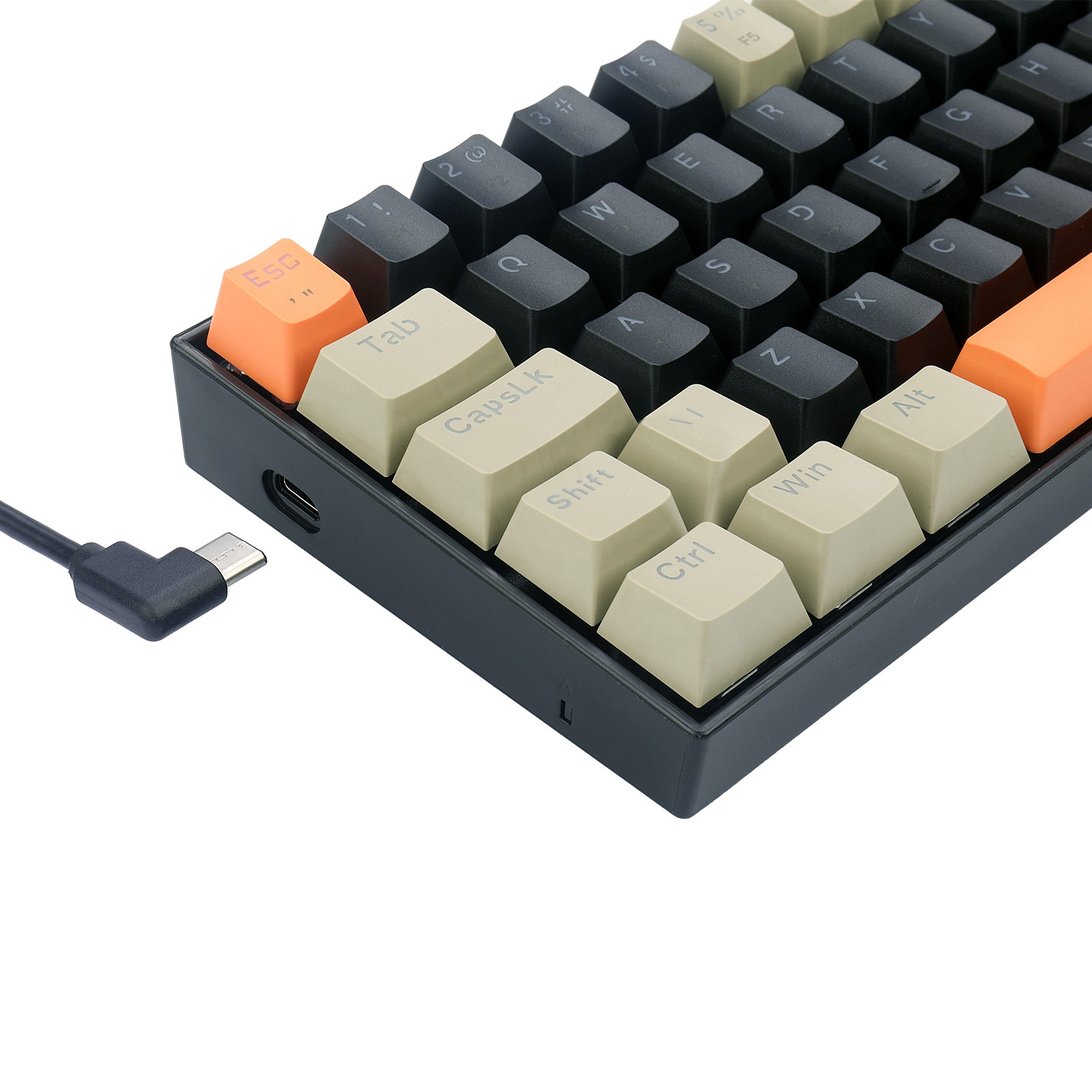 TECLADO MECÂNICO GAMER REDRAGON LAKSHMI 60% ABNT2 – LARANJA, PRETO
