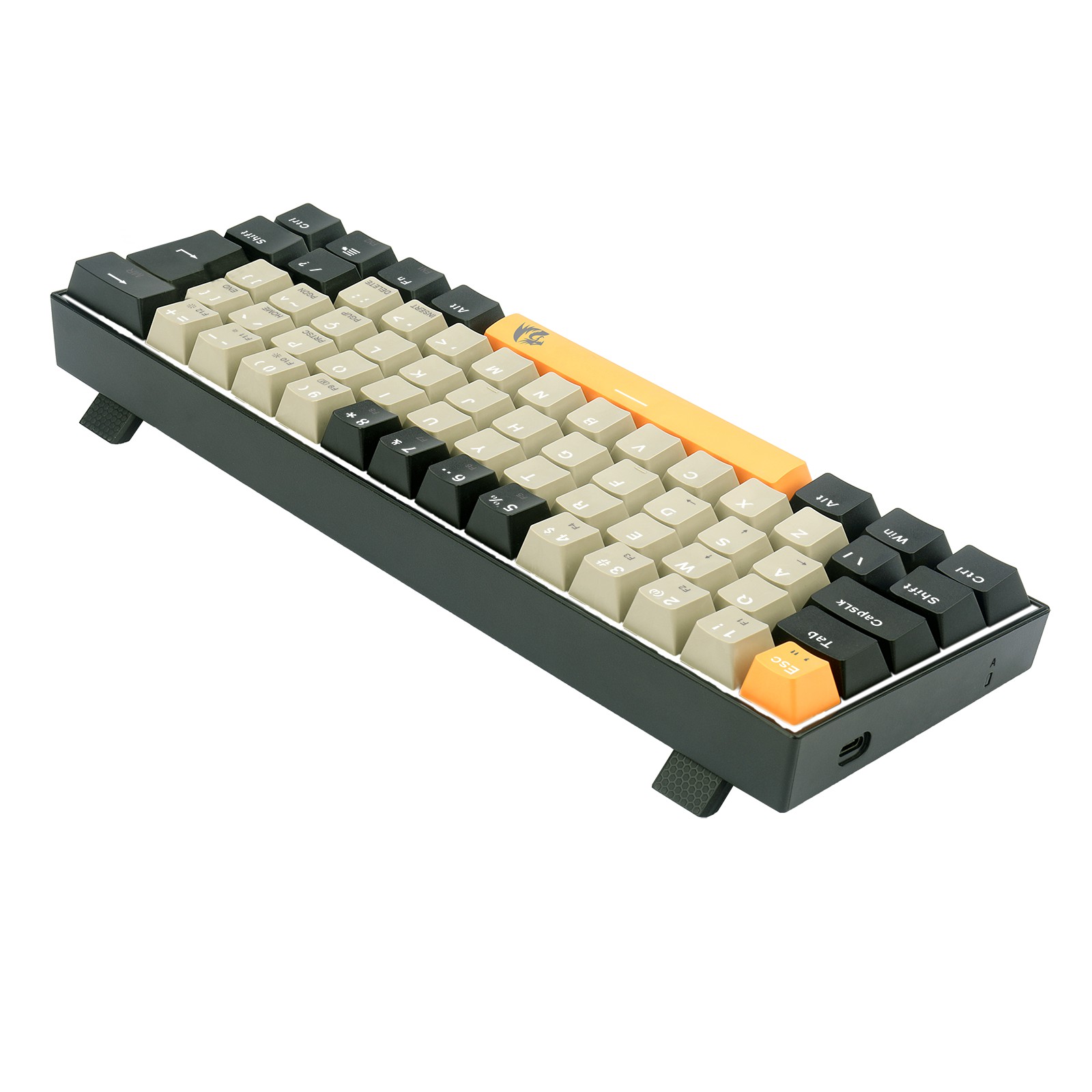 TECLADO MECÂNICO GAMER REDRAGON LAKSHMI 60% ABNT2 – LARANJA, CINZA