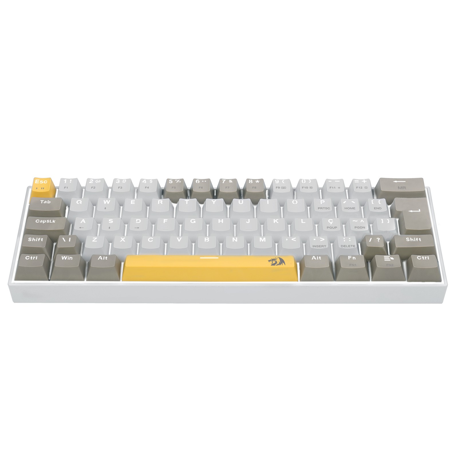 TECLADO MECÂNICO GAMER REDRAGON LAKSHMI 60% ABNT2 – AMARELO