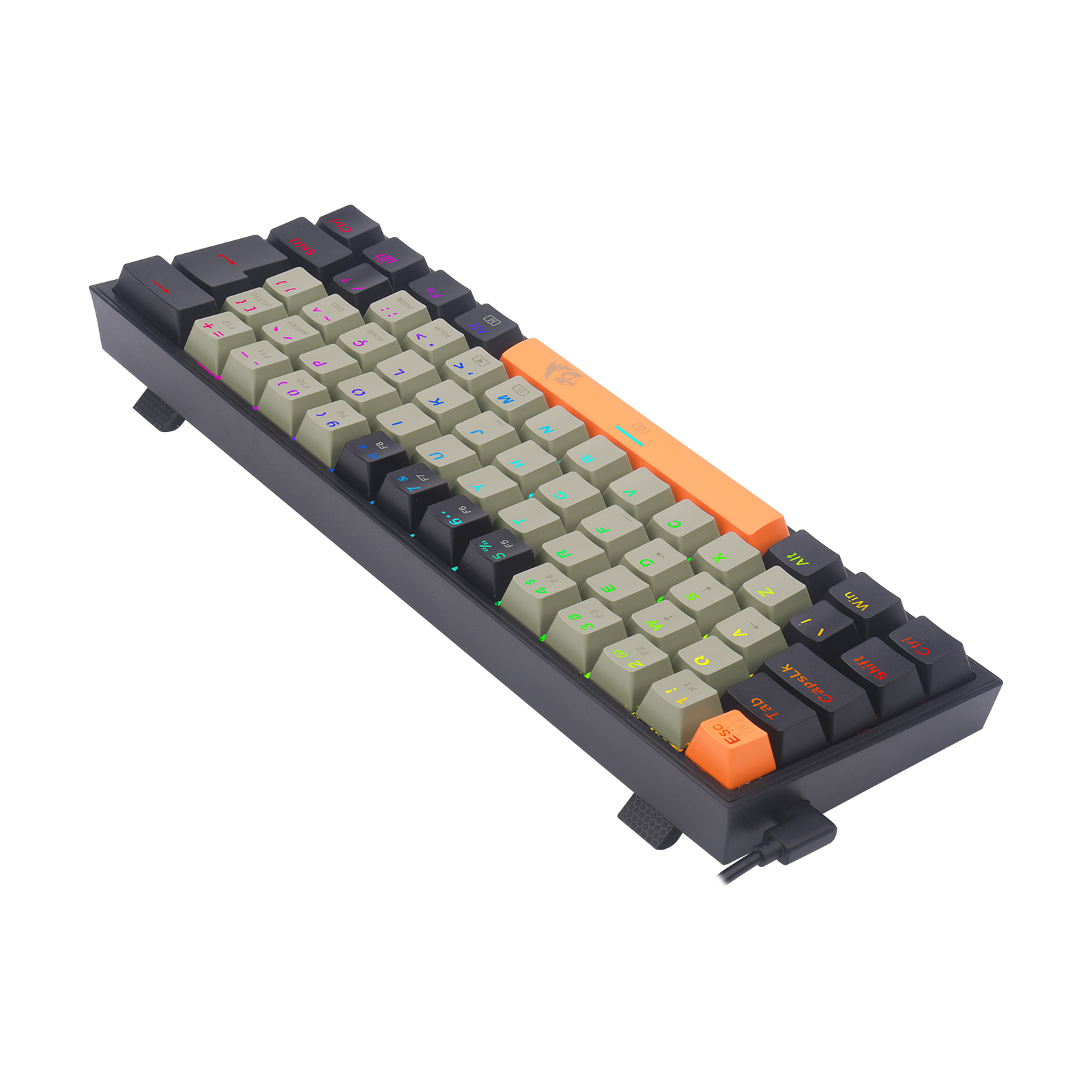 TECLADO MECÂNICO GAMER FIZZ SUNRISE RGB 60% - Redragon Store