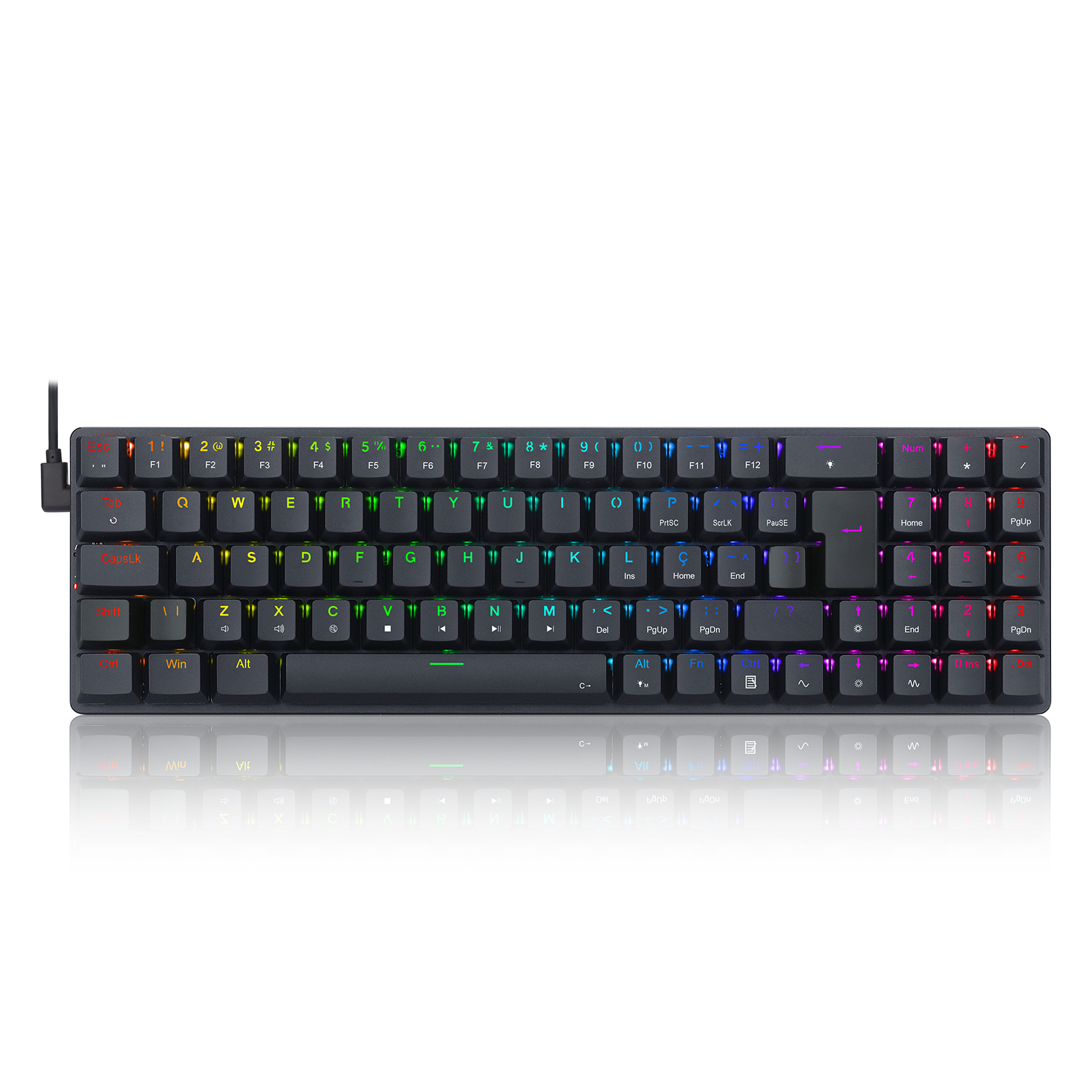 TECLADO MECÂNICO GAMER ASHE RGB PRETO - Redragon Store