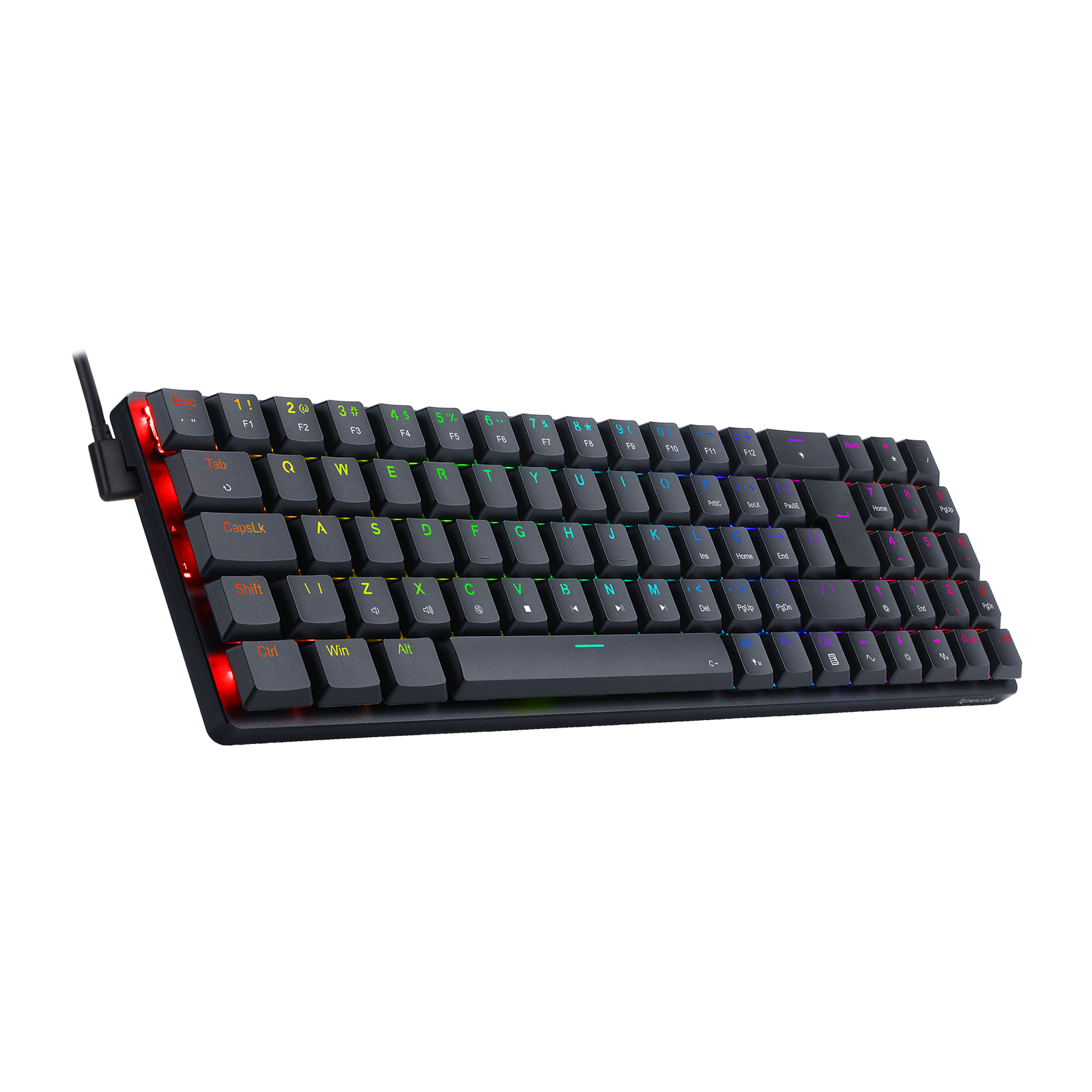 TECLADO MECÂNICO GAMER ASHE RGB PRETO - Redragon Store