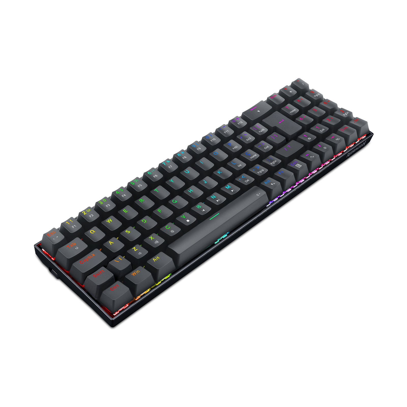 TECLADO MECÂNICO GAMER ZED PRO RGB PRETO SWITCH MARROM - Redragon