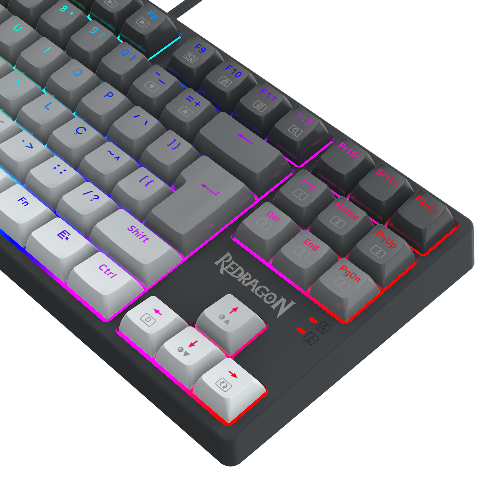 TECLADO GAMER REDRAGON DAKSA PRETO E CINZA RGB - Redragon Store