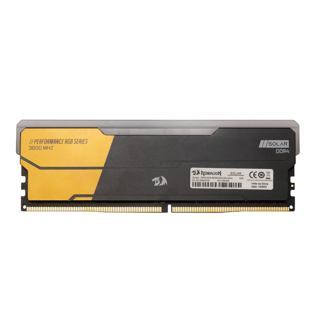 MEMÓRIA DDR4 REDRAGON SOLAR 3600MHZ/CL16 8GB RGB - Redragon Store