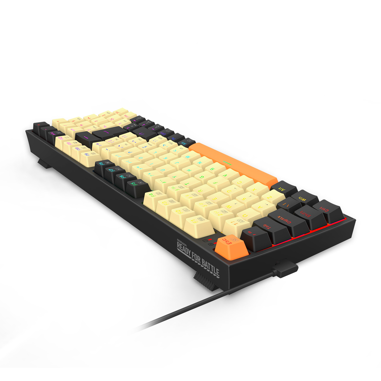 Teclado Gamer mecânico 96% Redragon Kitava CLO RGB com Switch