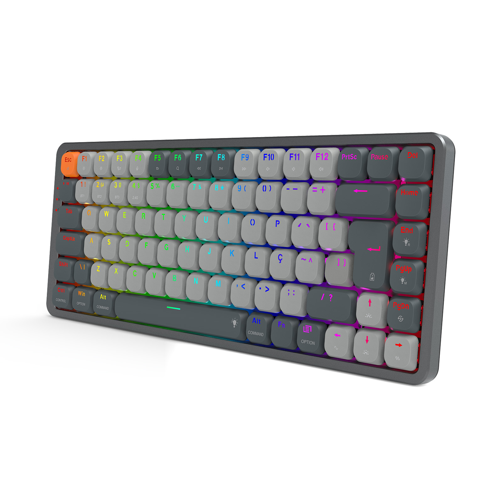 Teclado mecânico Low profile Sem Fio Redragon Azure RGB - Redragon