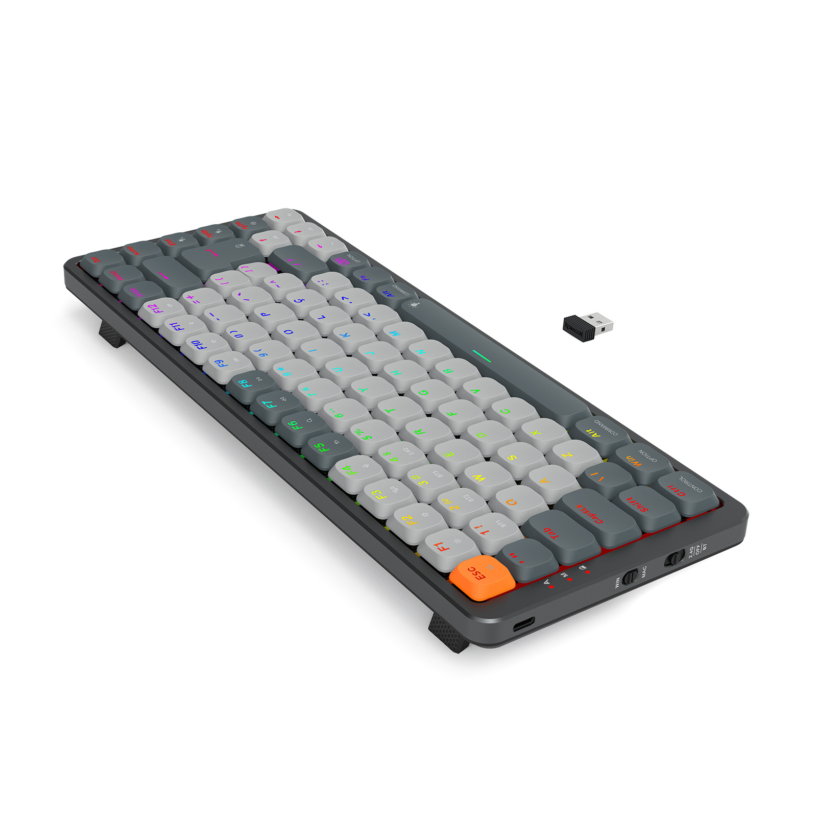 Teclado mecânico Low profile Sem Fio Redragon Azure RGB - Redragon
