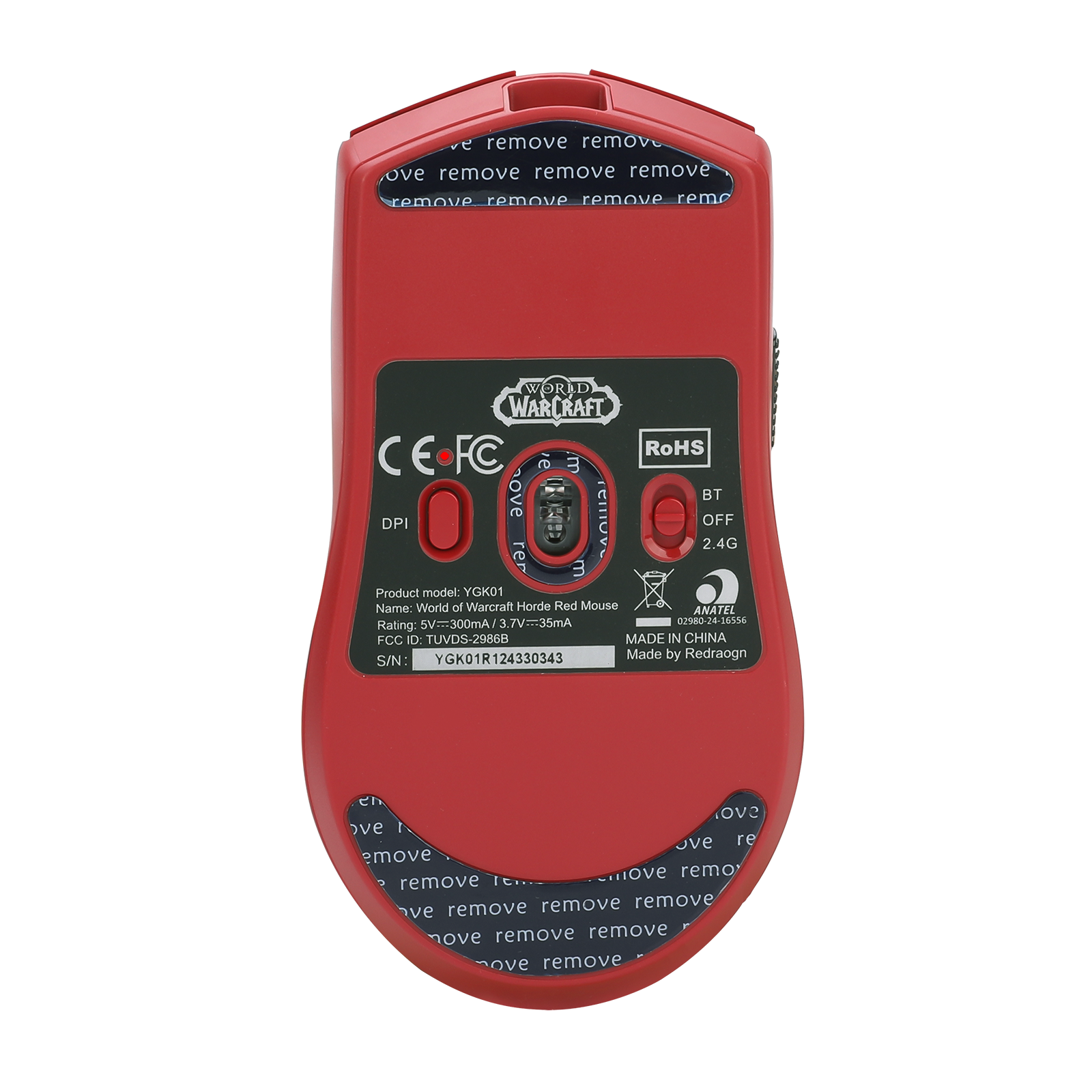 Mouse Gamer Redragon King Pro World of Warcraft Horda PMW3395