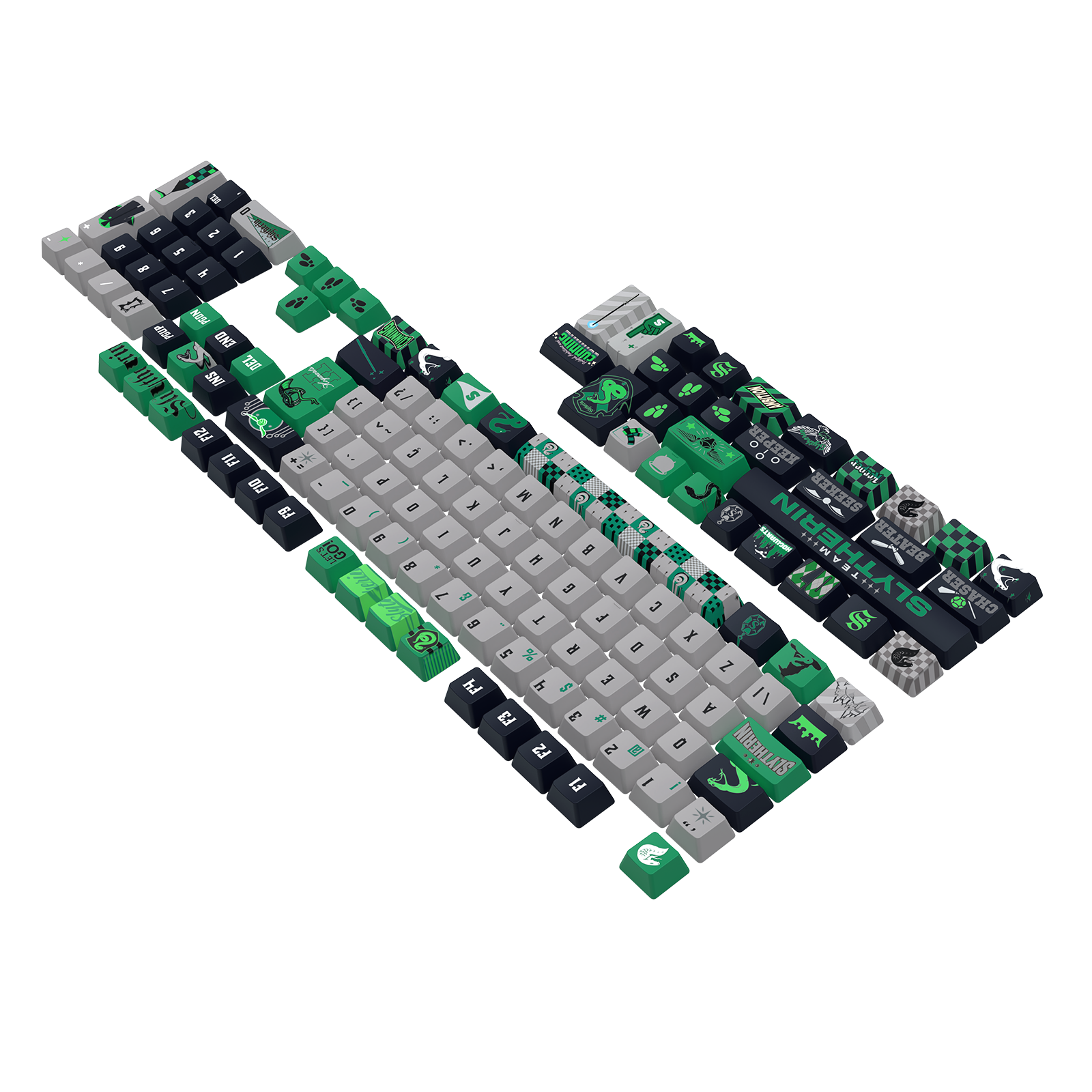 Kit de Keycaps Redragon x Harry Potter Sonserina - PBT Dye Sub