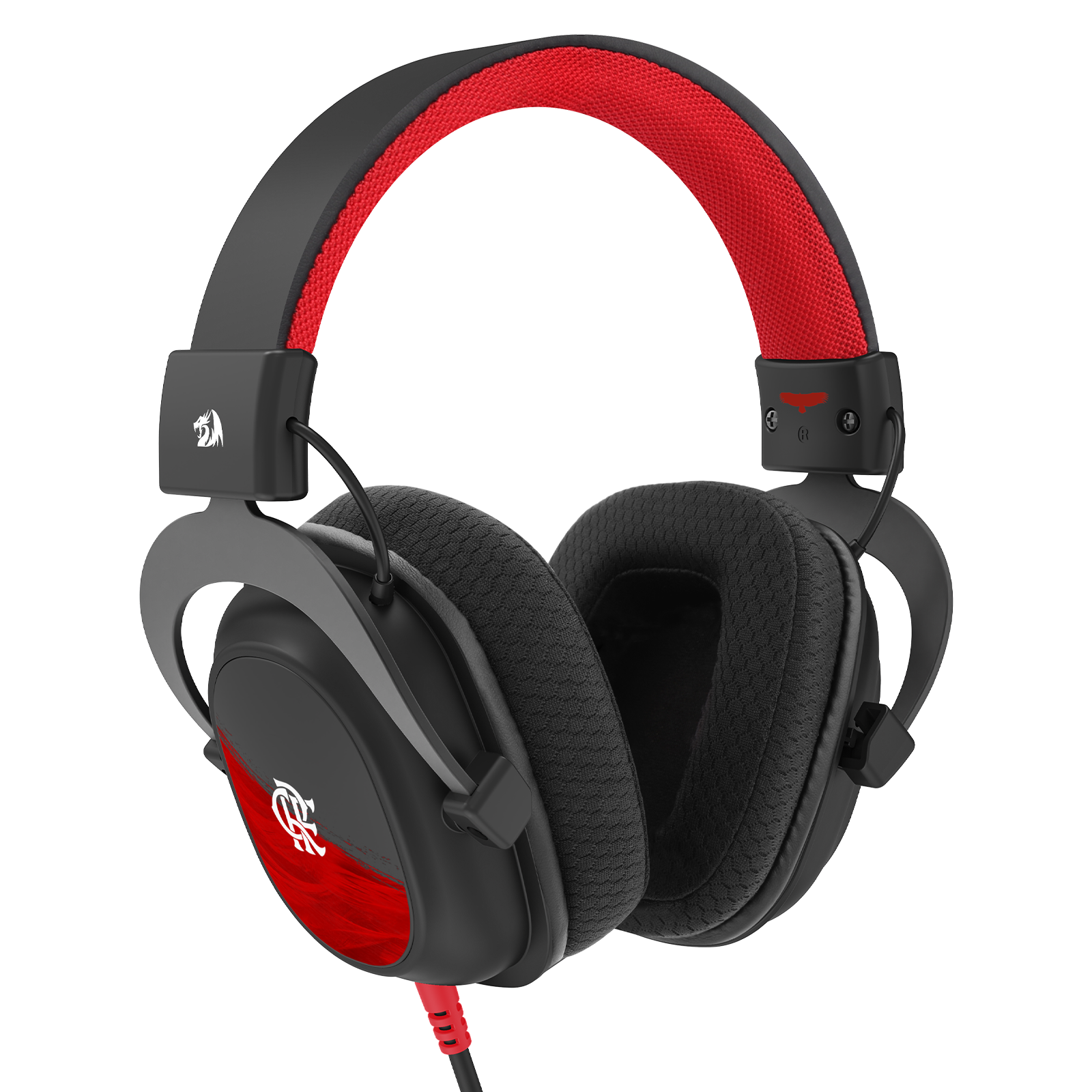 Headset Gamer Redragon Flamengo Vulture FL530 Preto e Vermelho