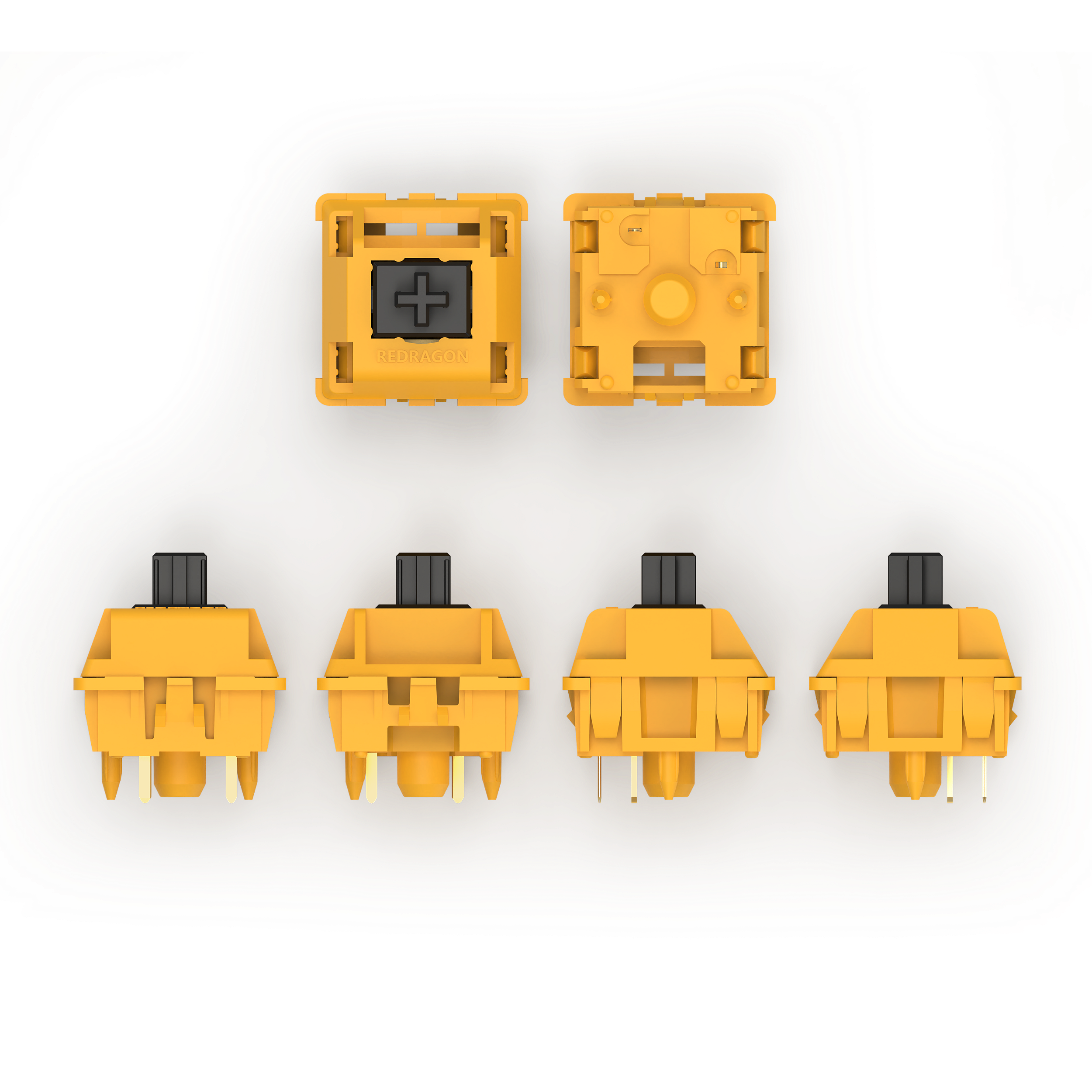 Switch para Teclado Mecânico Redragon Lion Linear Amarelo e Preto