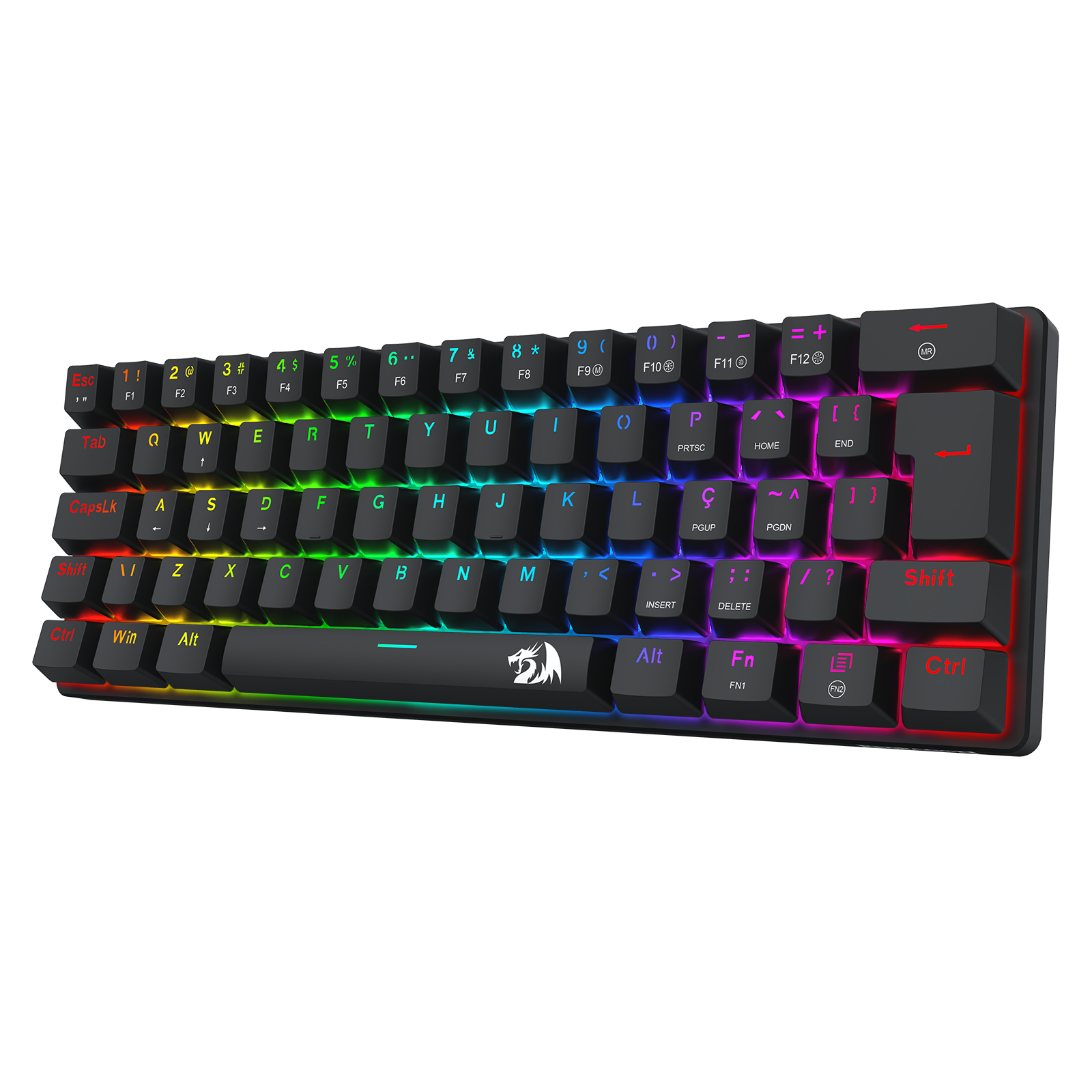 Teclado Mecânico Gamer Redragon Jax 60% – Switch Marrom