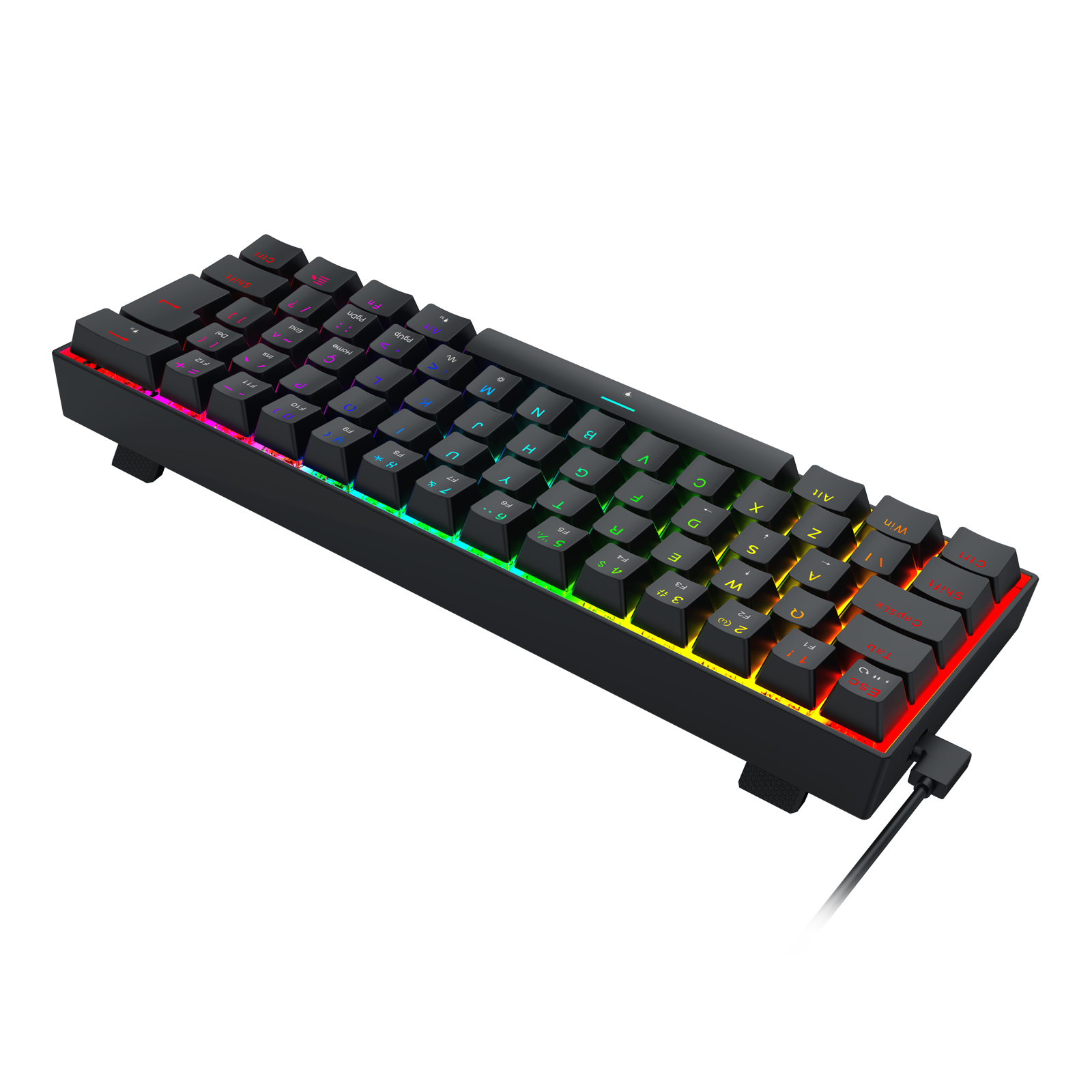 Teclado Magnético Gamer Redragon Fizz RGB 60% – Rapid Trigger, 8K