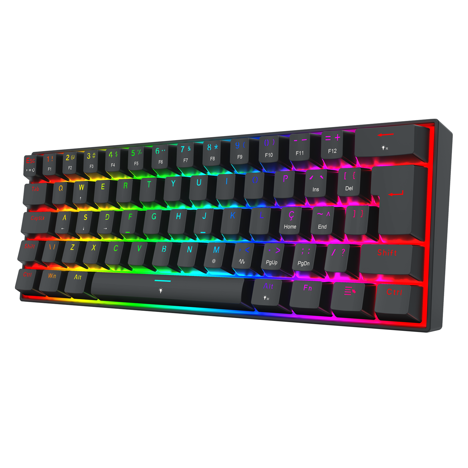 Teclado Magnético Gamer Redragon Fizz RGB 60% – Rapid Trigger, 8K