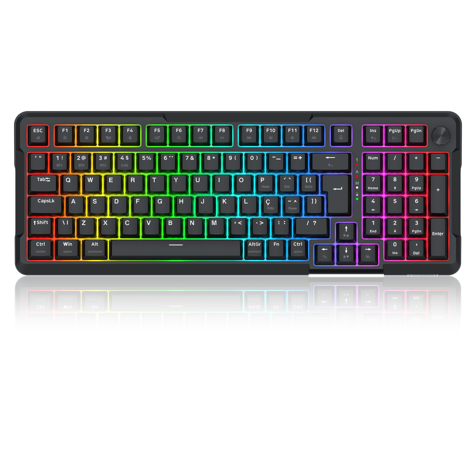 Teclado Mecânico Gamer Redragon Arlokks RGB Gasket Mount 1800