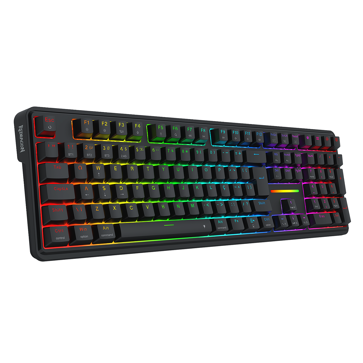 Teclado Mecânico Gamer Redragon Antonium Pro RGB Preto Full Size ABNT2 ...