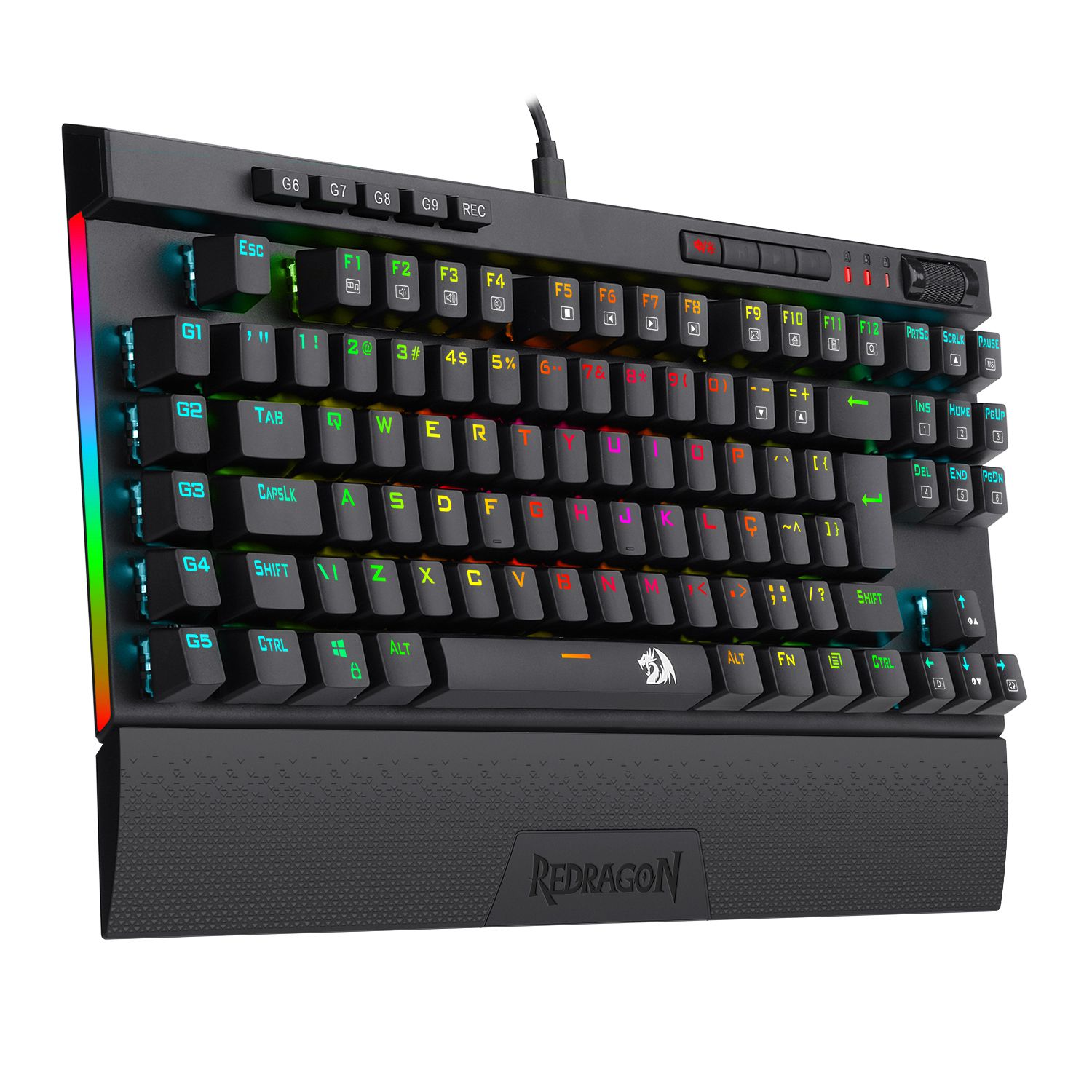 Teclado optico Gamer Redragon K587 Magic-Wand Pro RGB, ABNT