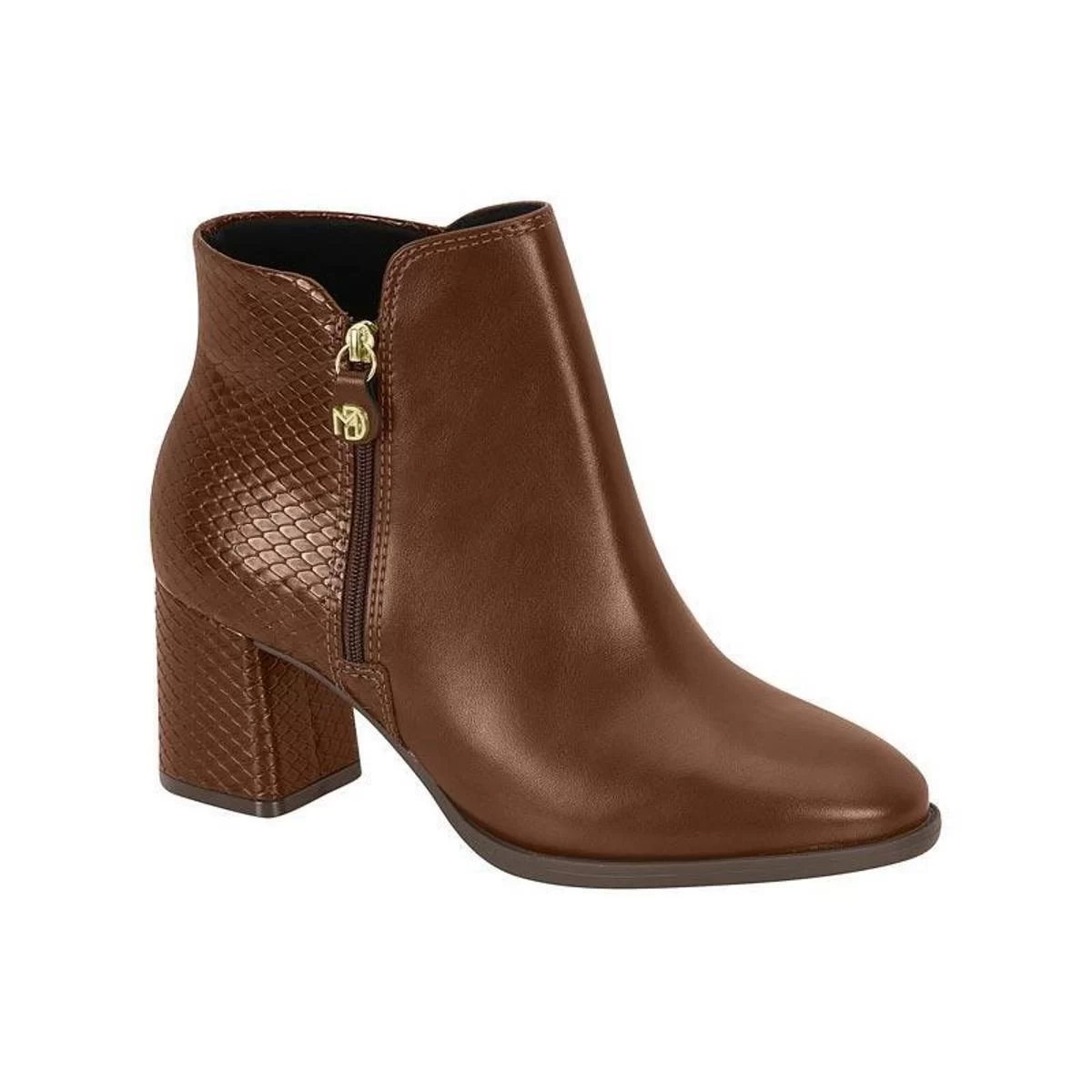 Bota Modare Ultraconforto Salto Grosso Cano Curto 7078 Caf