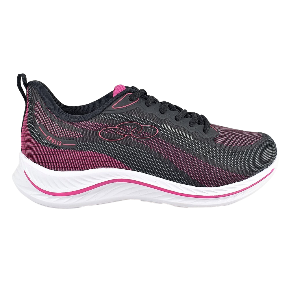 Tênis Feminino Olympikus Apolis Preto Pink Moda Fitness Caminhada -  Kalceaki Calçados | Calçados Numeração Grande do 33 ao 45