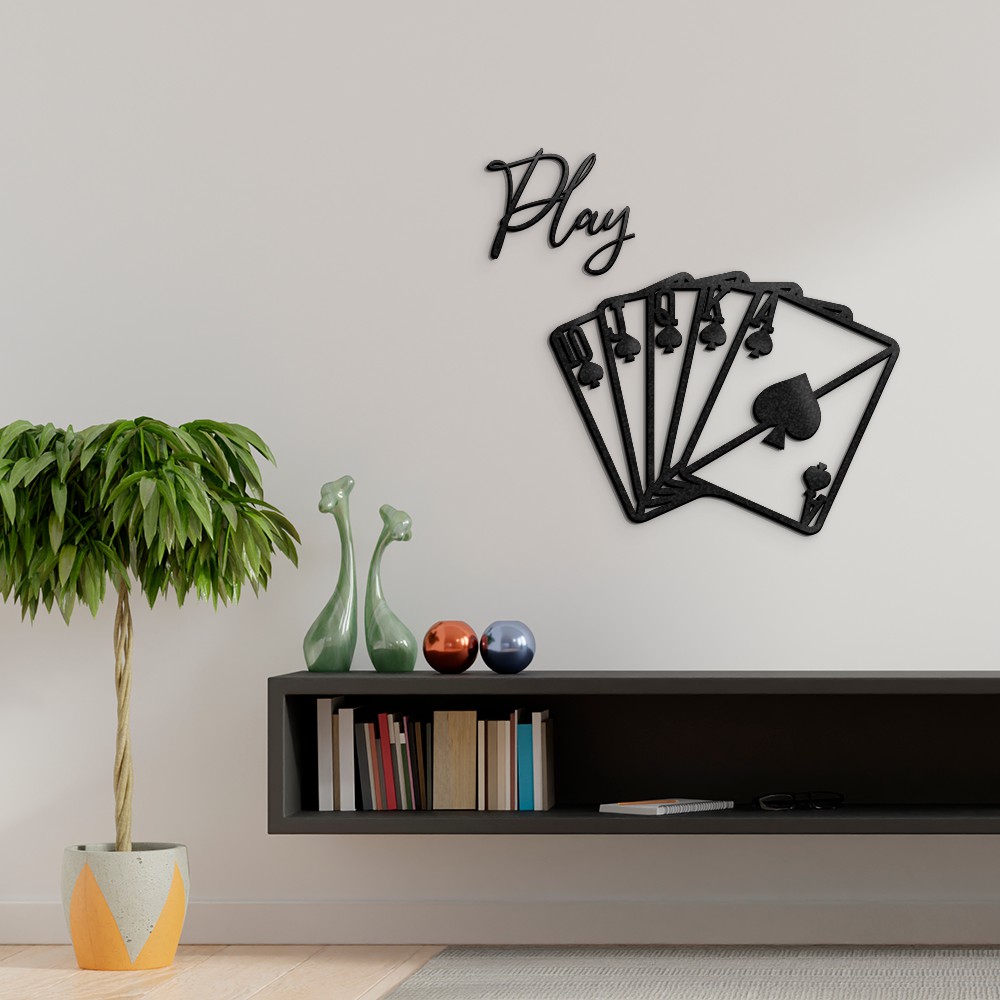 Quadro Decorativo Jogos Cartas Baralho Decorações