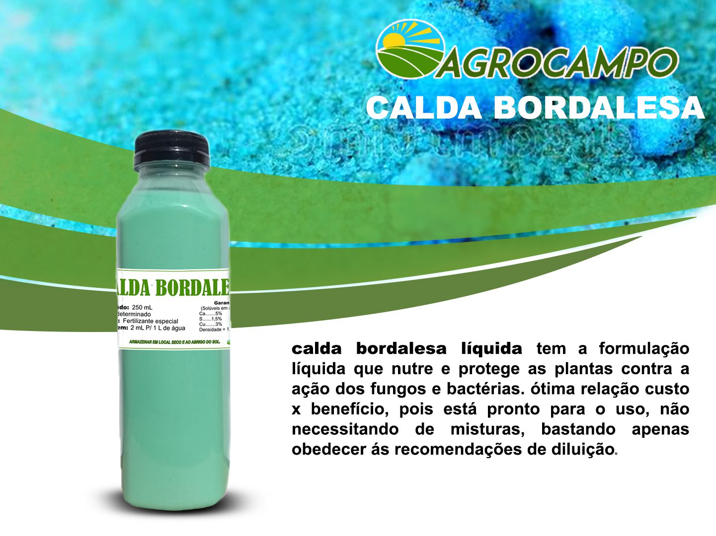 Calda Bordalesa Pronta Para Uso 500 Ml *rende 250 L De Água ...