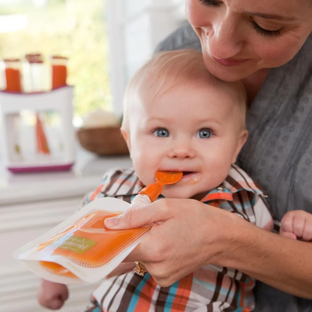 Colher Adaptada Kit com 2 Adaptadores de Colher Squeeze - Infantino - TotalBaby Store