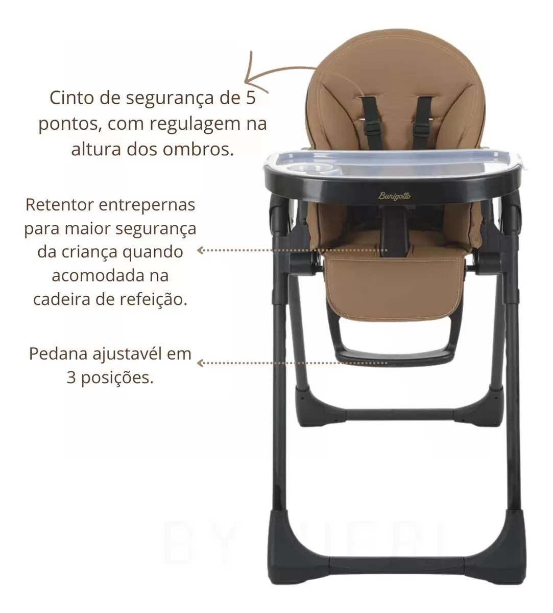 Cadeira de Alimentação Prima Pappa Zero 3 Caramelo - Burigotto ...