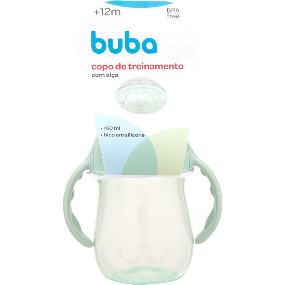 Copo de Treinamento com Alça Verde 160ml - Buba - TotalBaby Store