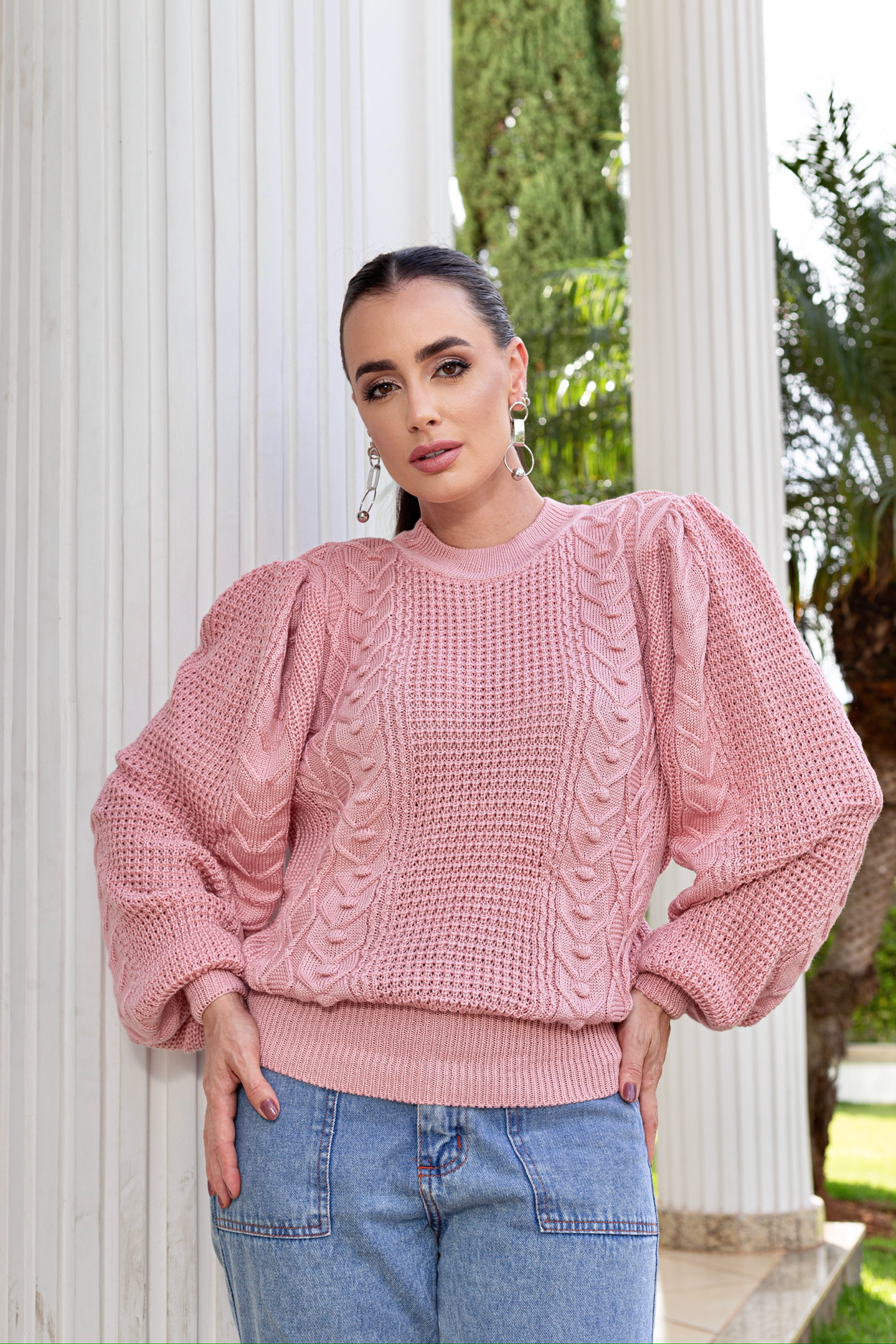 Blusa manga puff sale