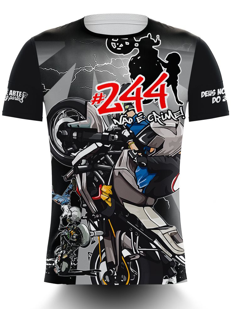 Camiseta Camisa Motos Grau 244 Não É Crime