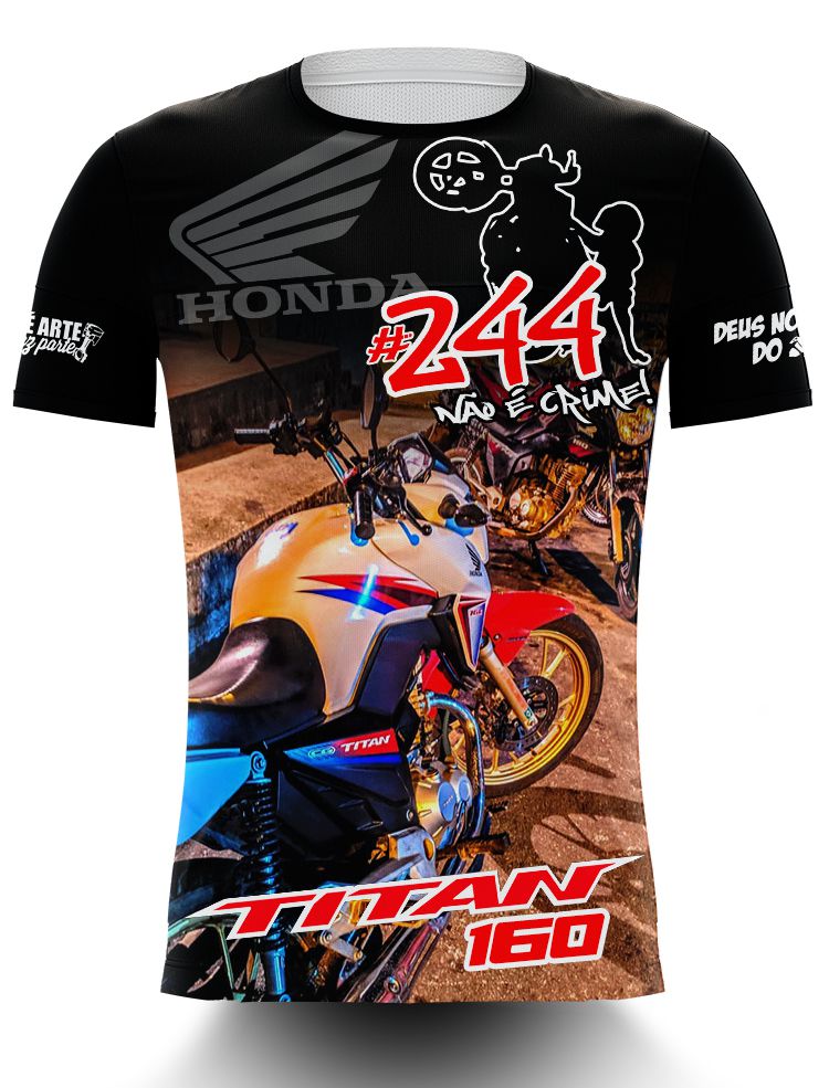 Camiseta 244 Não é Crime - CG TITAN 160 - Innove Sports