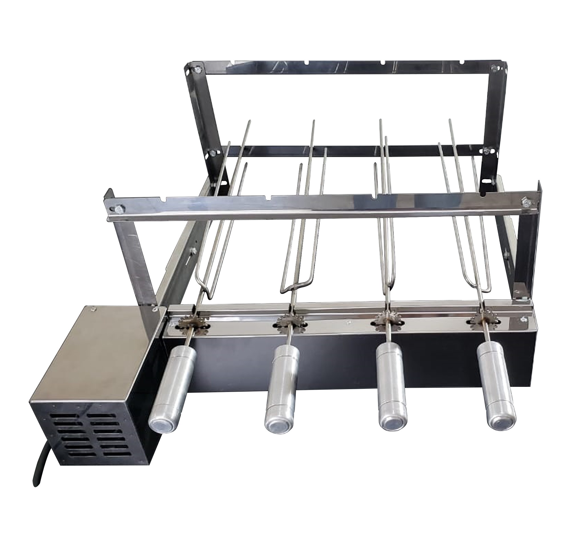 Kit Gourmet Pequena Galvanizada Preta Capa Quadrada (Grill Elétrico