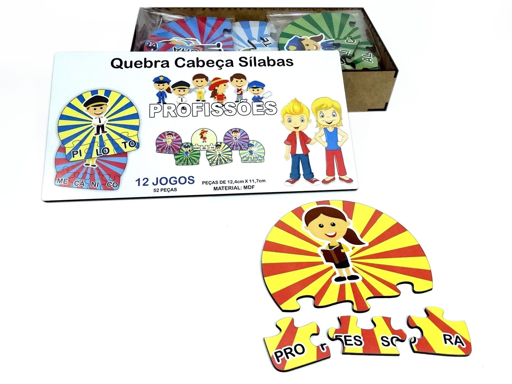 Jogo Quebra-cabeça Silábico - Kits Educativos