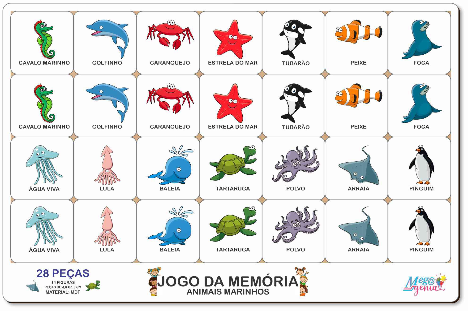 Brinquedo Educativo Tabuleiro Jogo Da Memória Profissões Mdf - Mega Impress  - MEGA IMPRESS - Papelaria, Copos Personalizados, Gráfica Rápida e Muiiito  mais