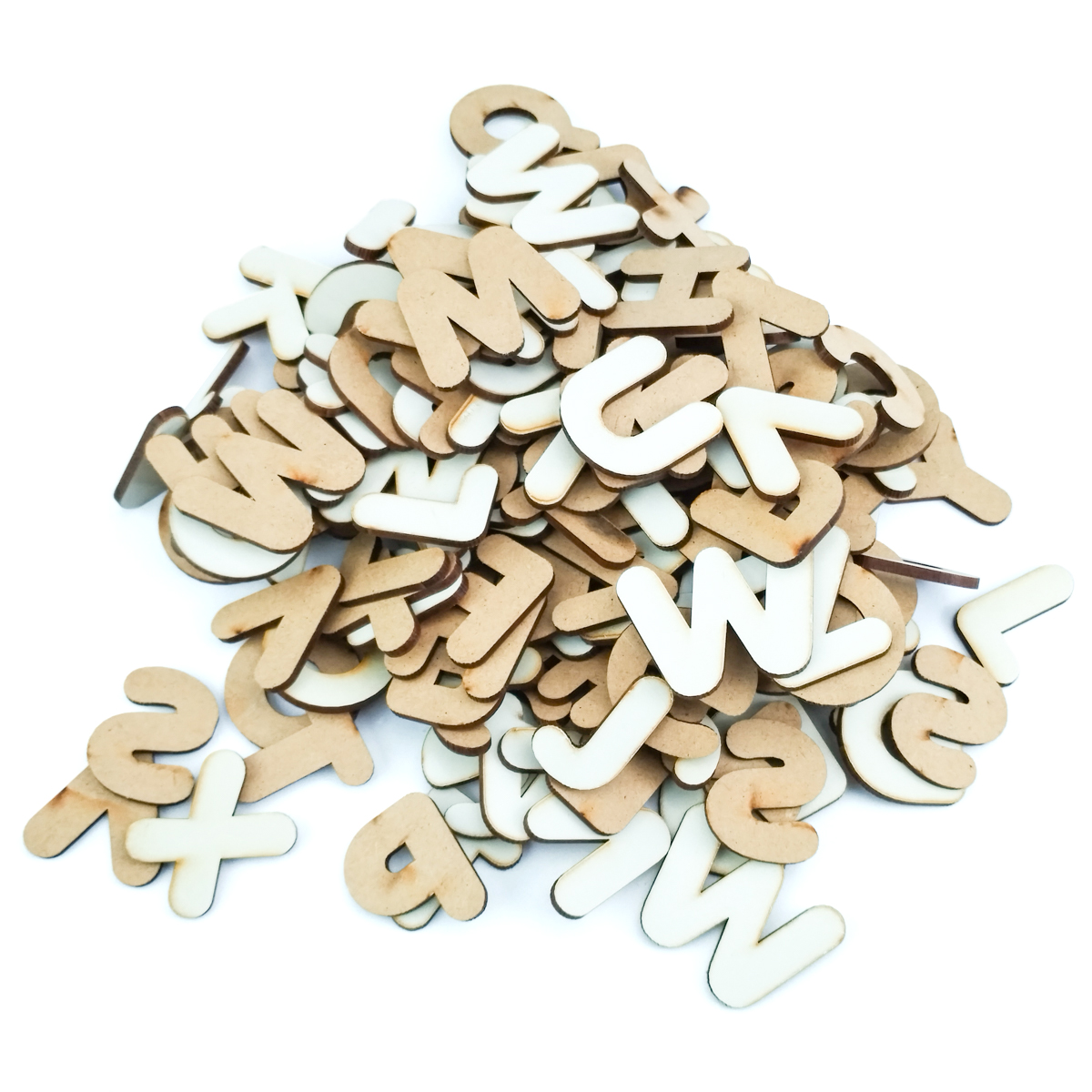 Kit 6 Alfabetos madeira A - Z Letras Mdf 3,5cm c/156 Letras MDF Branco ...