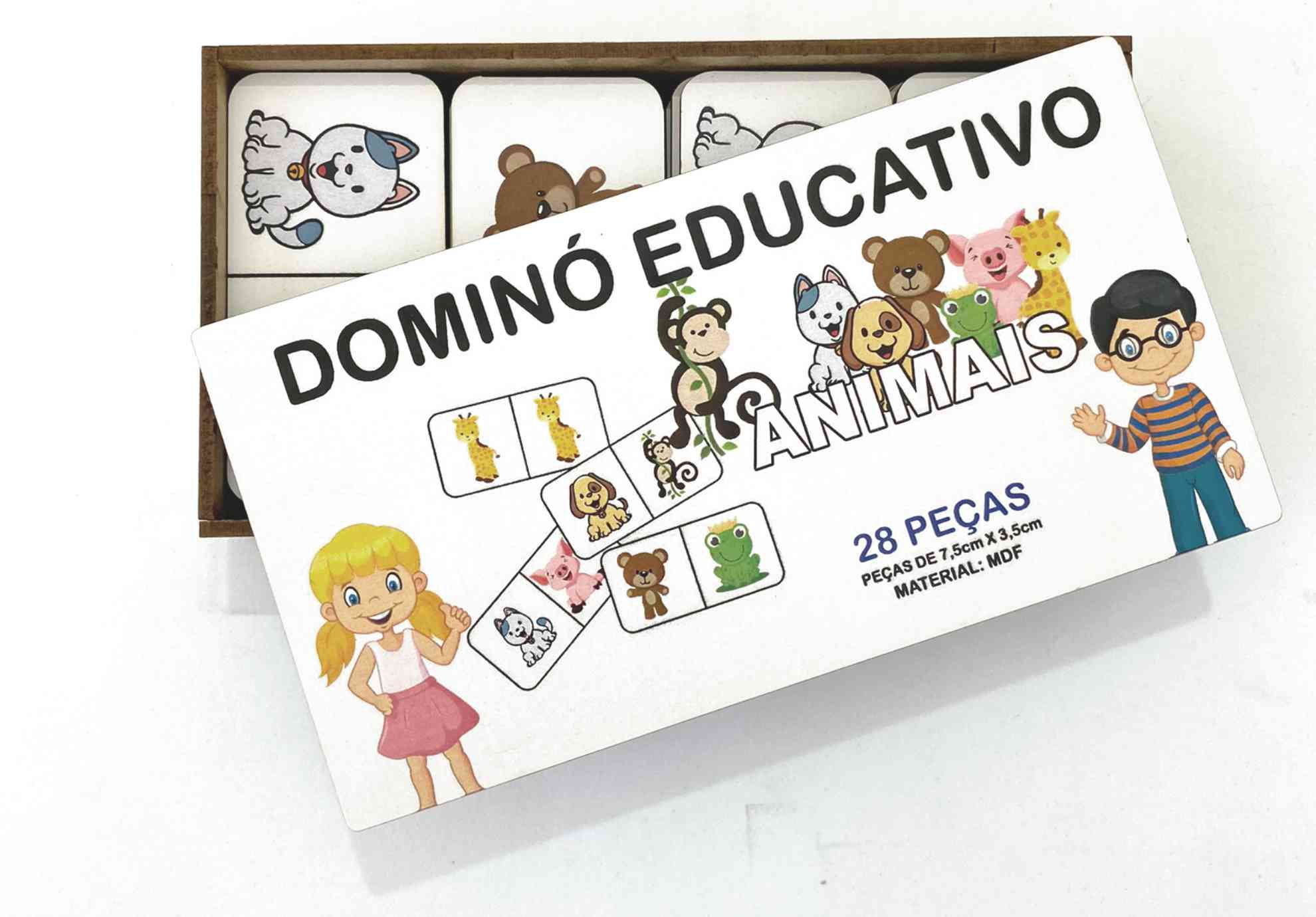 Jogo Da Memoria Personalizado Bichos Educação Infantil Mdf na